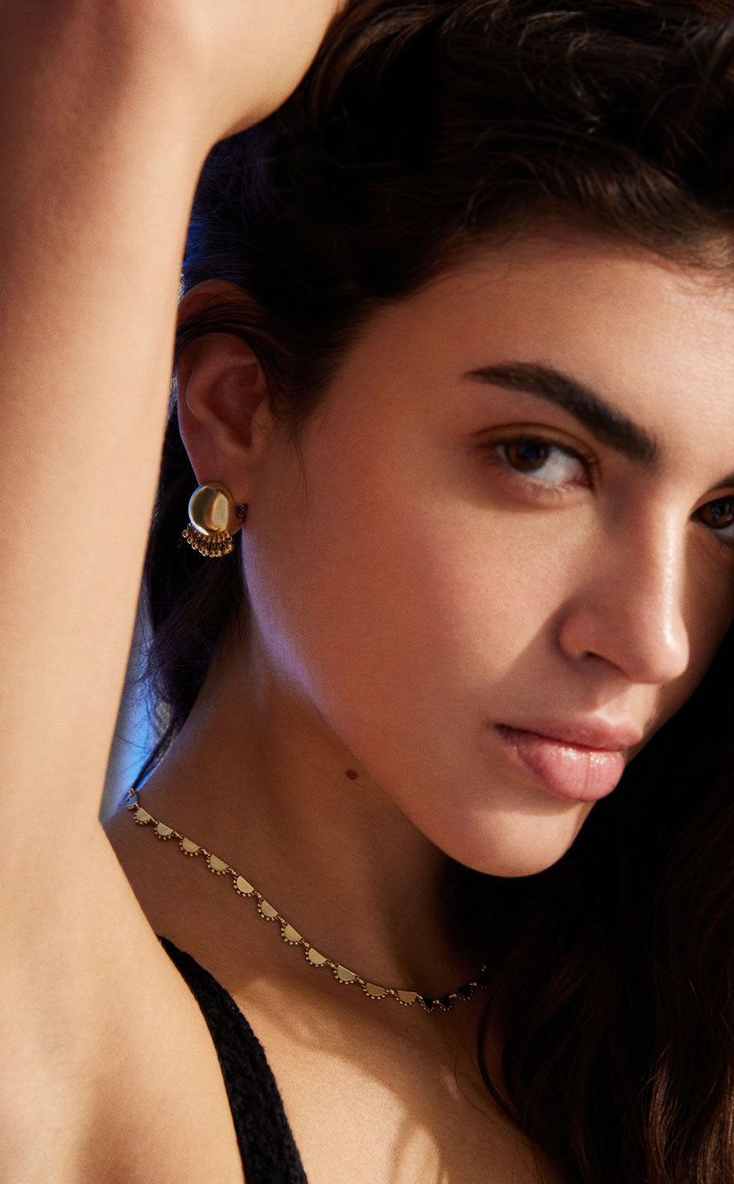 Gypsy Ball Earrings in Gold (Pair)