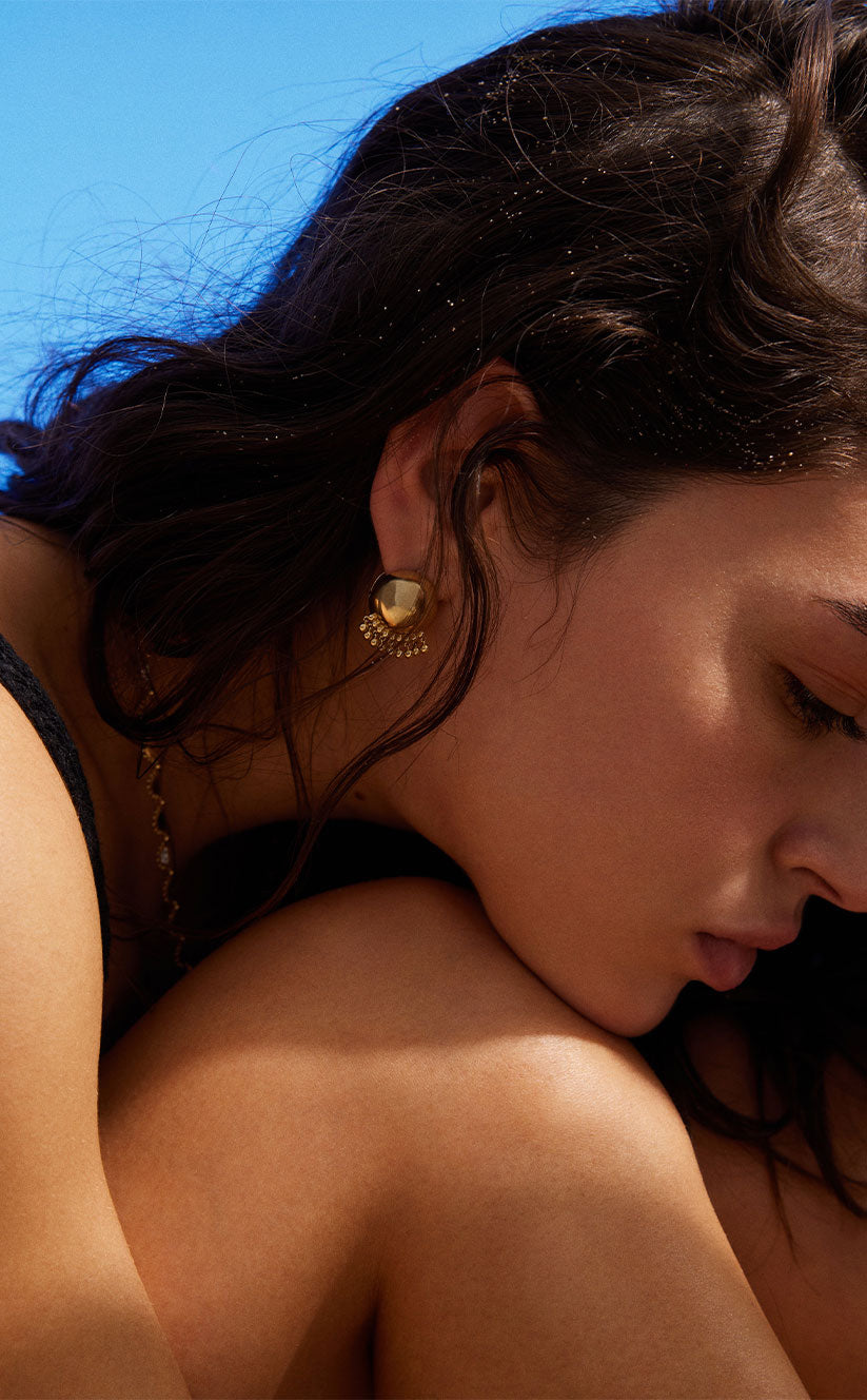 Gypsy Ball Earrings in Gold (Pair)