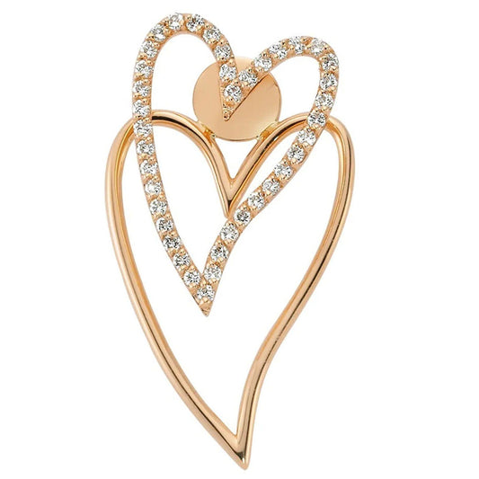 Double Heart Earring (Single)