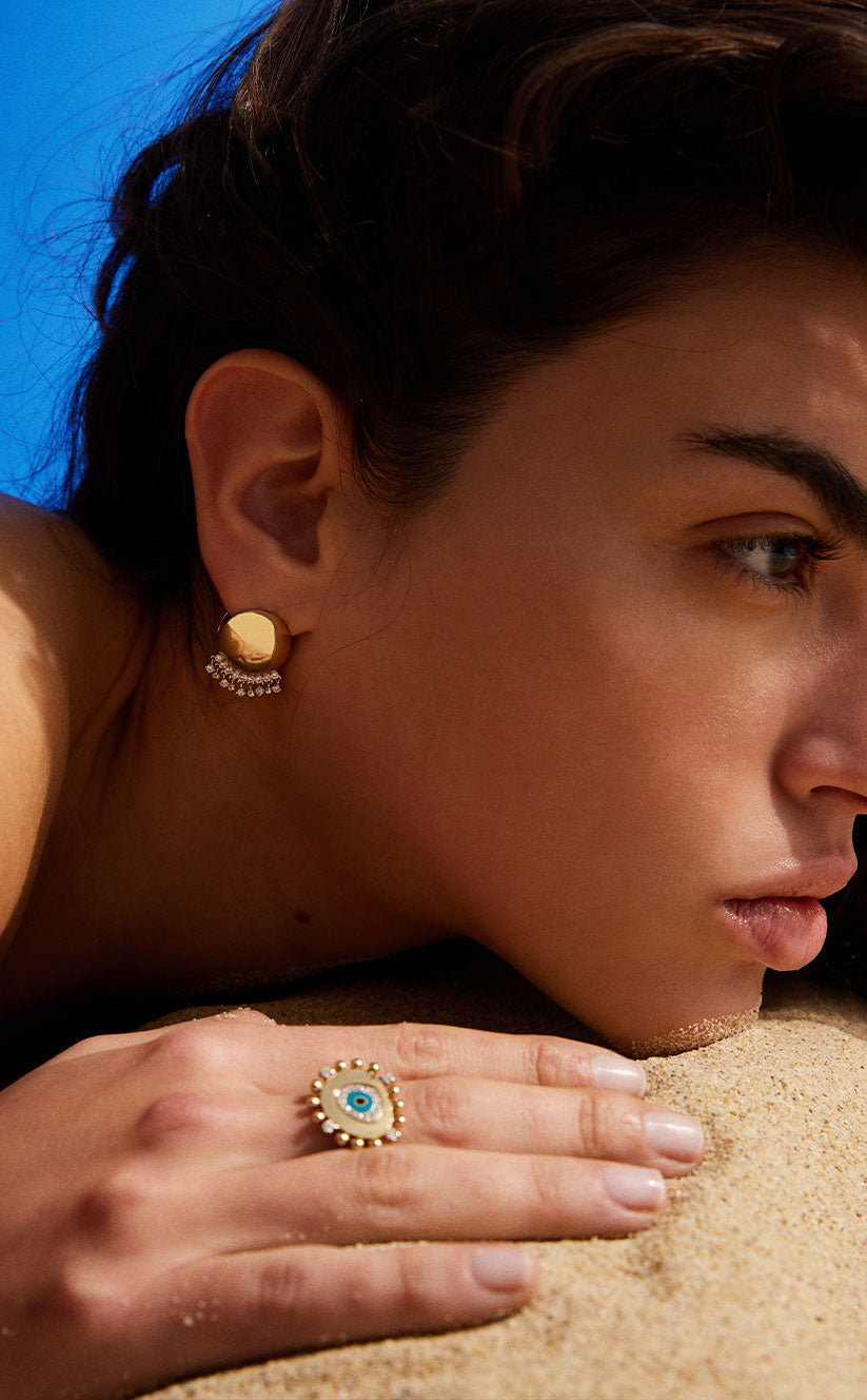 Evil Eye Ring in Gold & Diamonds
