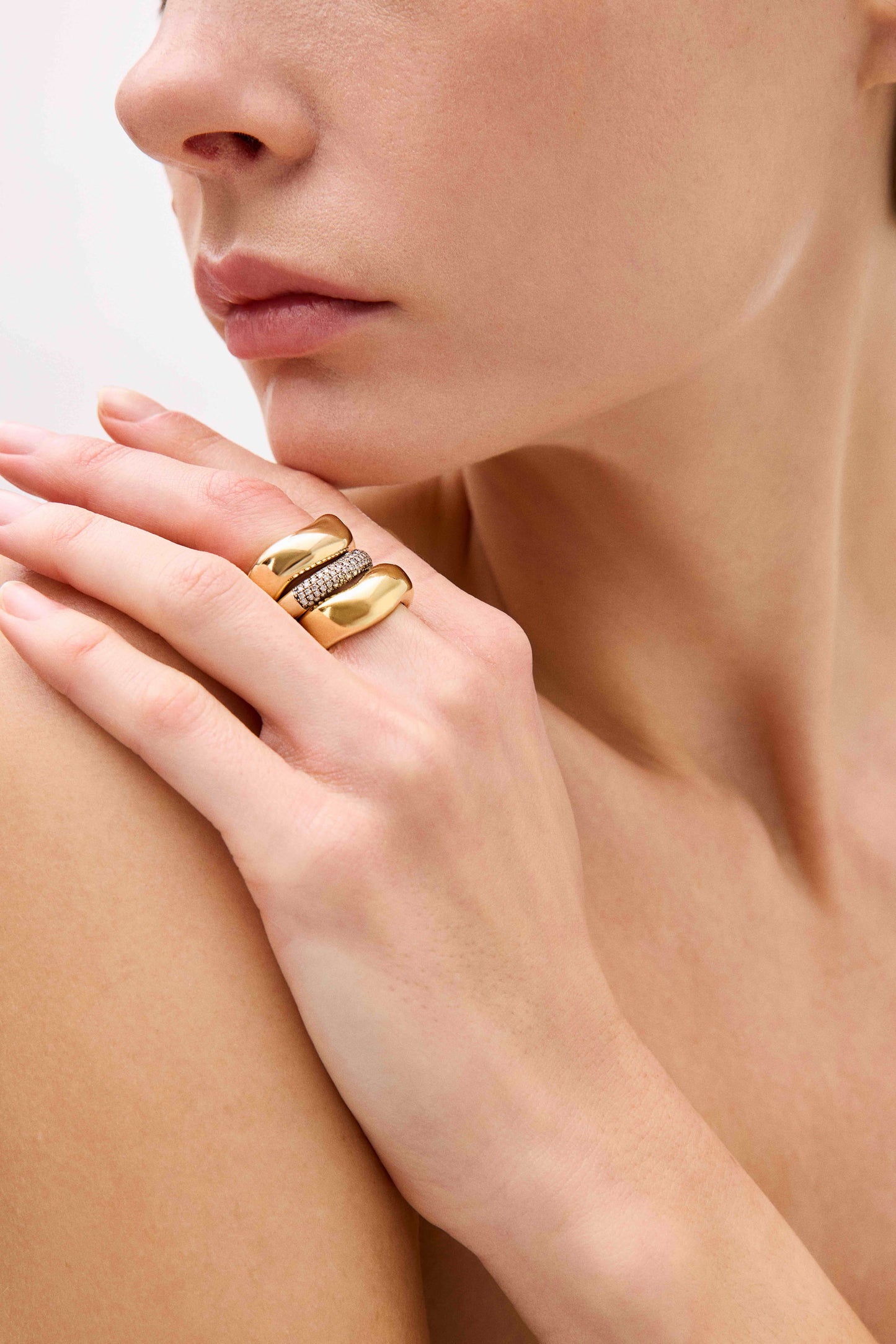 Rebellion Ring in 925k Sterling Silver & 14k Gold (Micron) Plated
