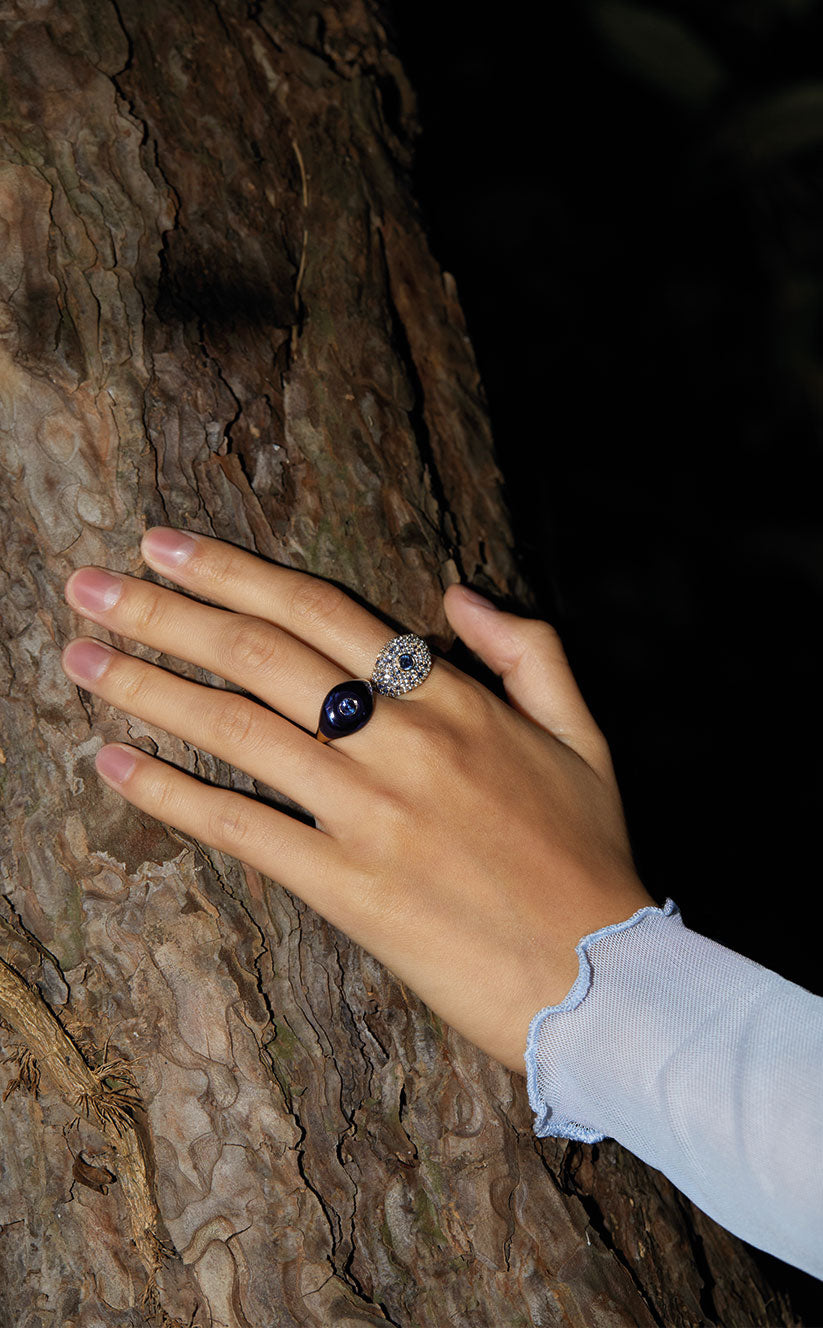 Sapphire Pave BonBon Ring
