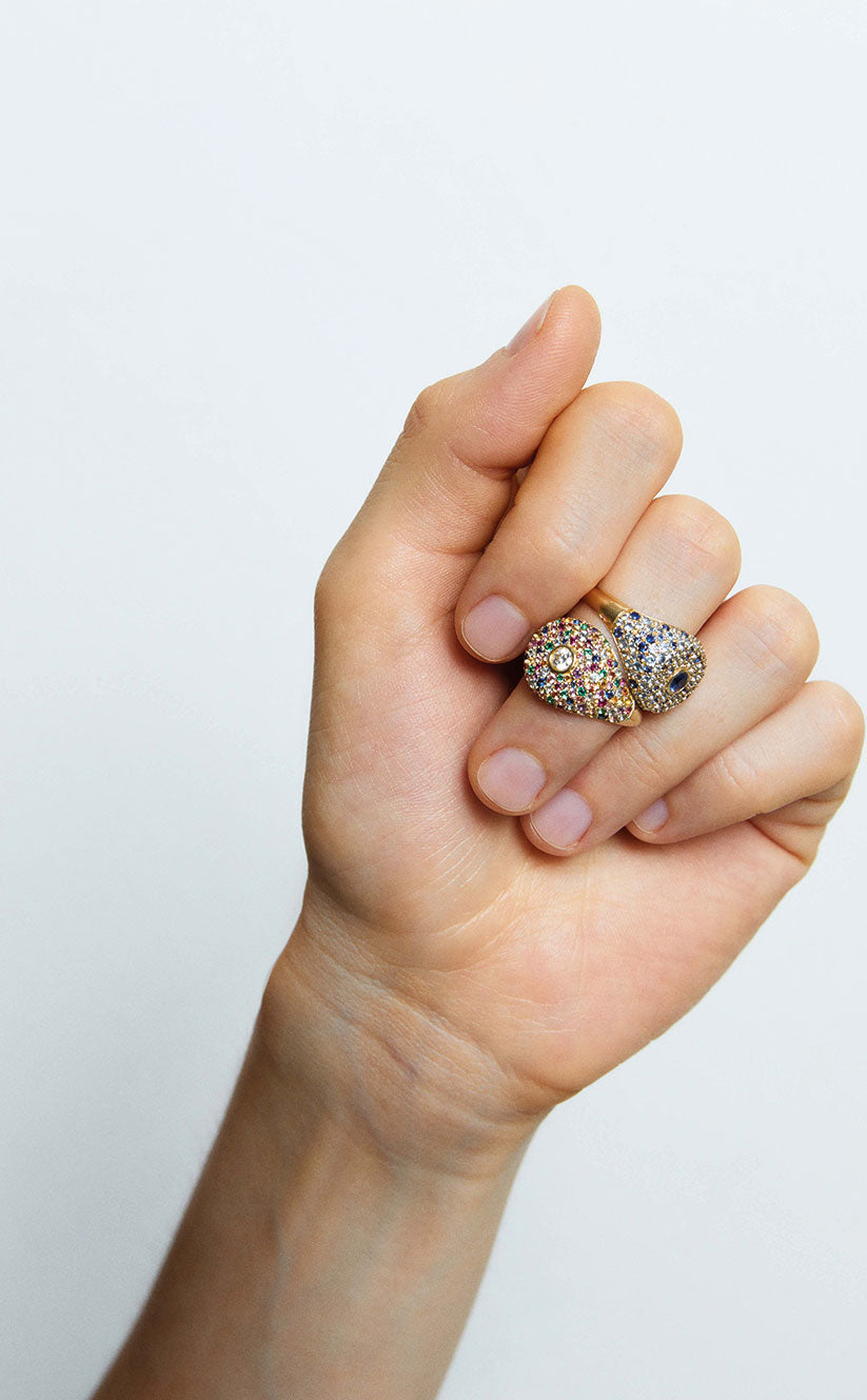 Sapphire Pave BonBon Ring