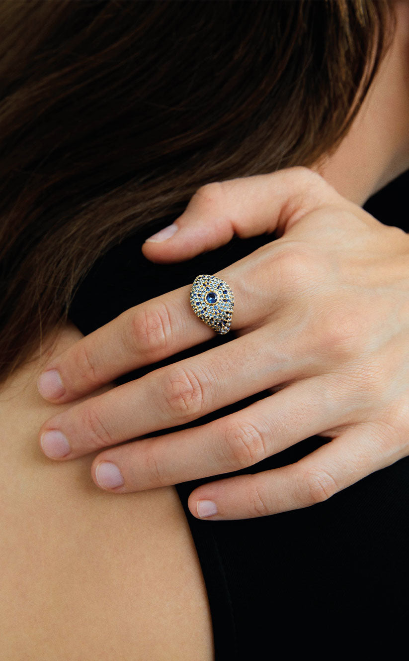 Sapphire Pave BonBon Ring
