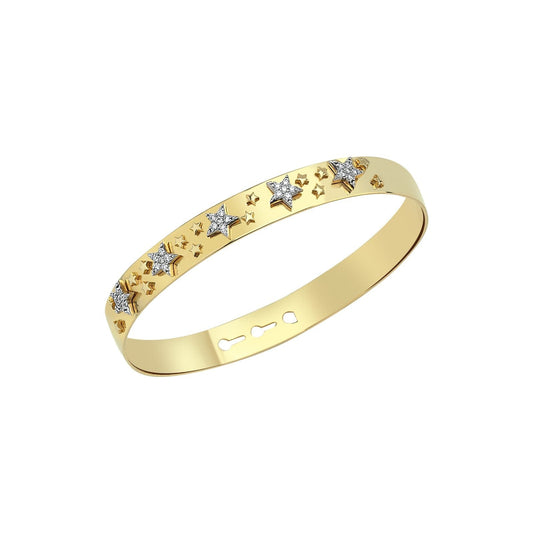 5 Star Bangle with Diamonds