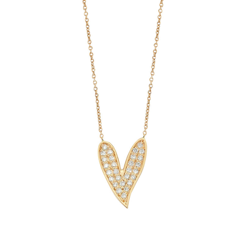 Heart Necklace with Diamonds