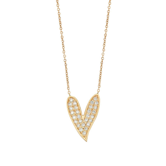 Heart Necklace with Diamonds