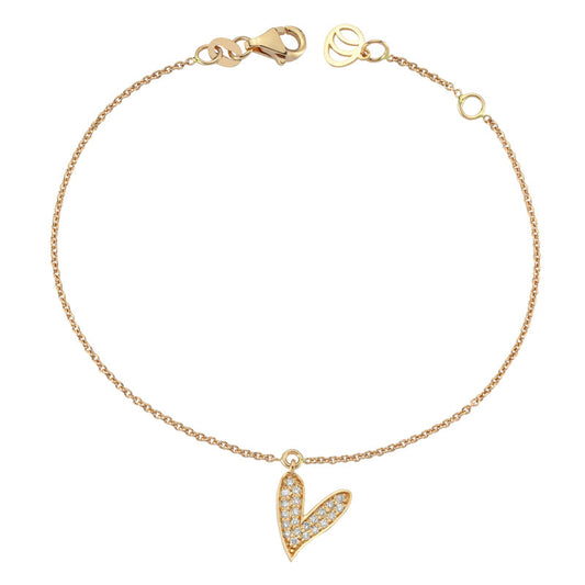 Heart Bracelet with Diamonds