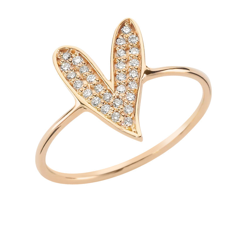 Heart Ring With Diamonds