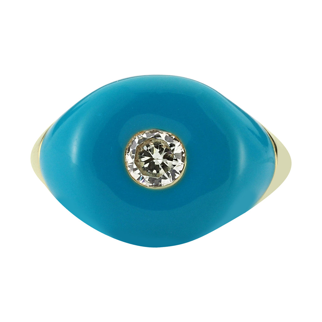 Turquoise Enamel Ring