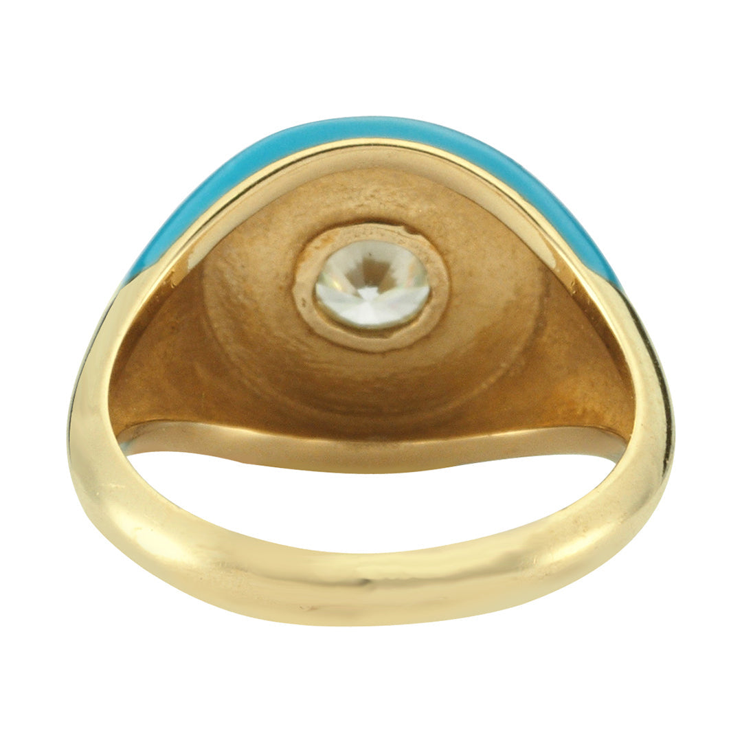 Turquoise Enamel Ring
