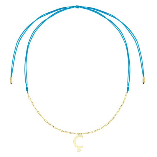 Charm Necklace Letter Ç
