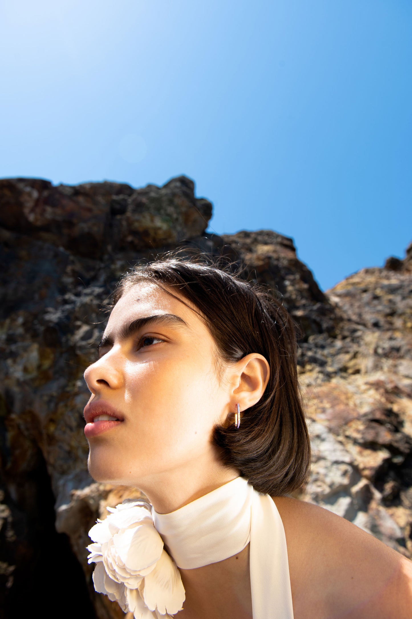 Lilac Enamel BonBon Earring with Diamonds (SINGLE)