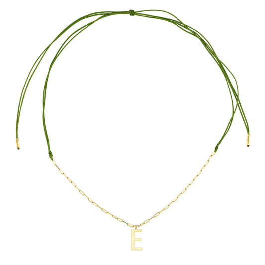 Charm Necklace Letter E