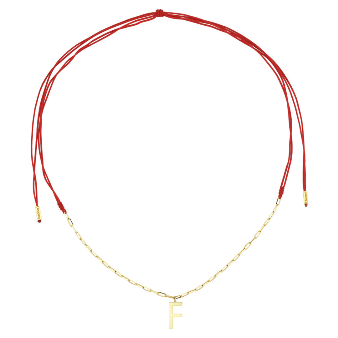Charm Necklace Letter F
