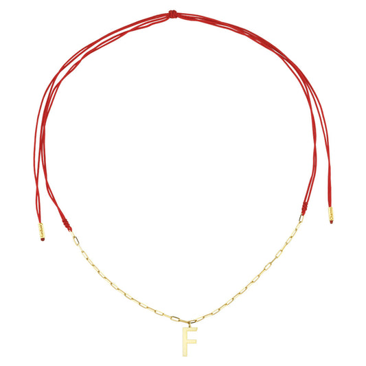 Charm Necklace Letter F