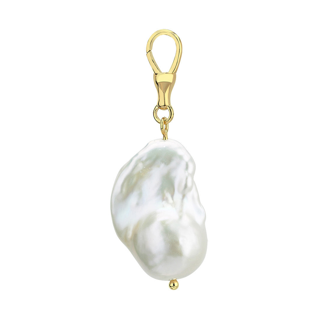 Large Baroque Pearl Hook Pendant