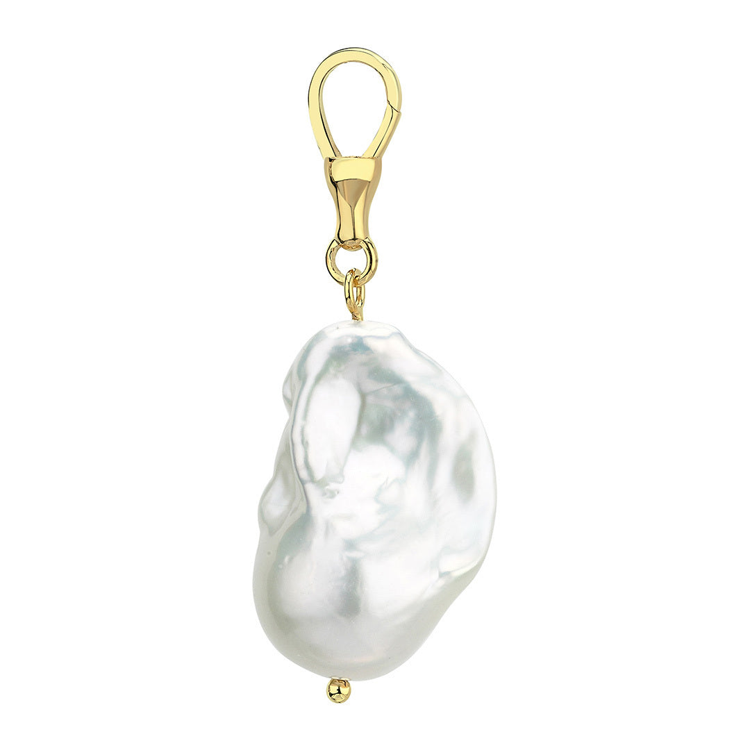 Large Baroque Pearl Hook Pendant