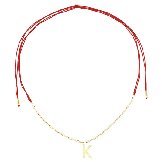 Charm Necklace Letter K