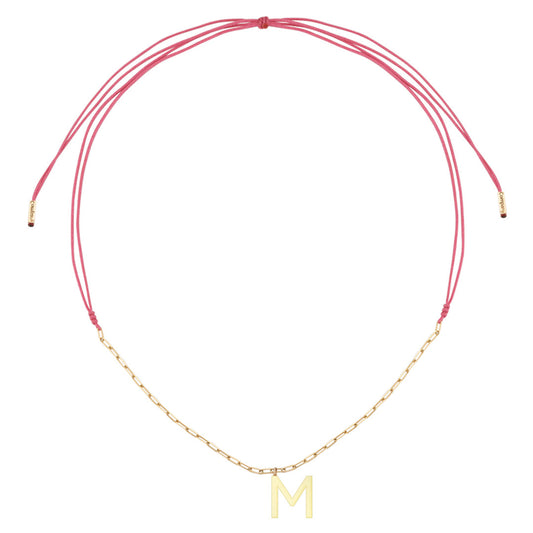 Charm Necklace Letter M