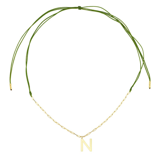 Charm Necklace Letter N