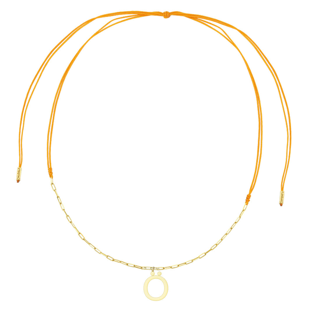 Charm Necklace Letter Ö