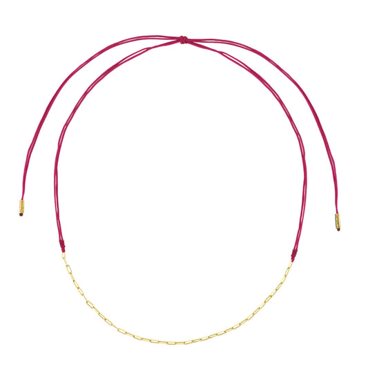 STRING AND CHAIN NECKLACE