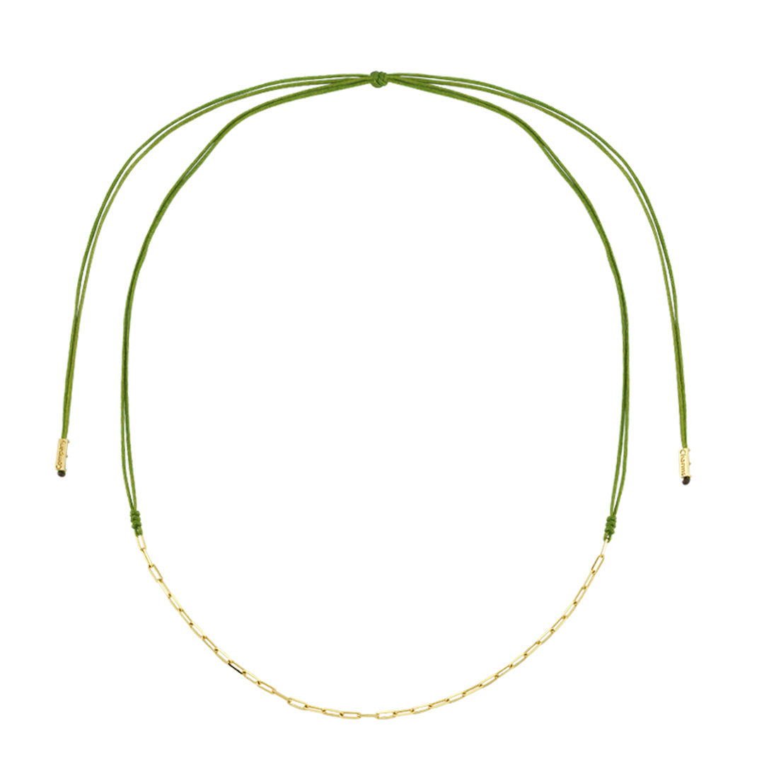 STRING AND CHAIN NECKLACE
