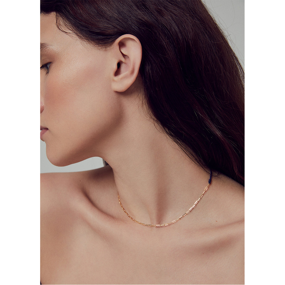 STRING AND CHAIN NECKLACE