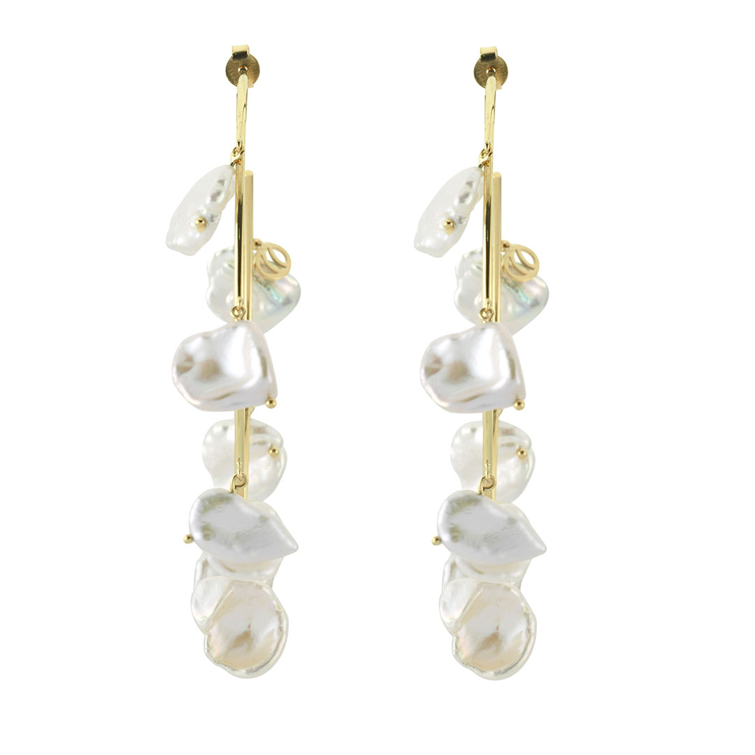 Large Size Pearl Hoops (Price for Double)