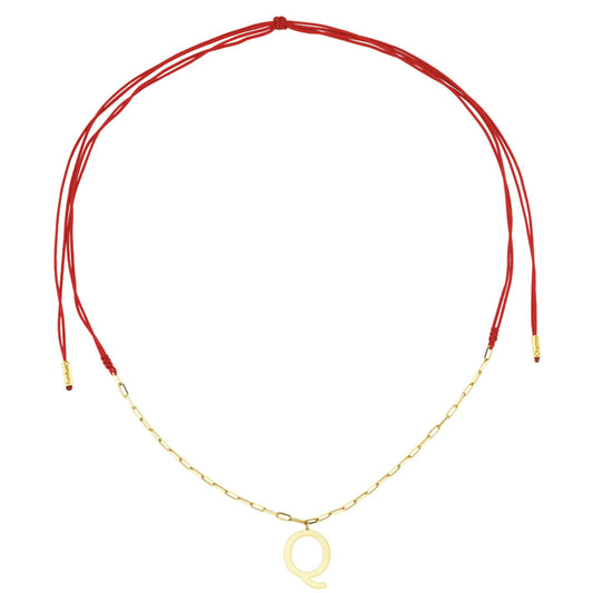 Charm Necklace Letter Q