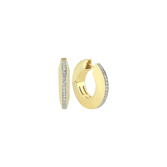 Diamond Line Small Hoop (Single)