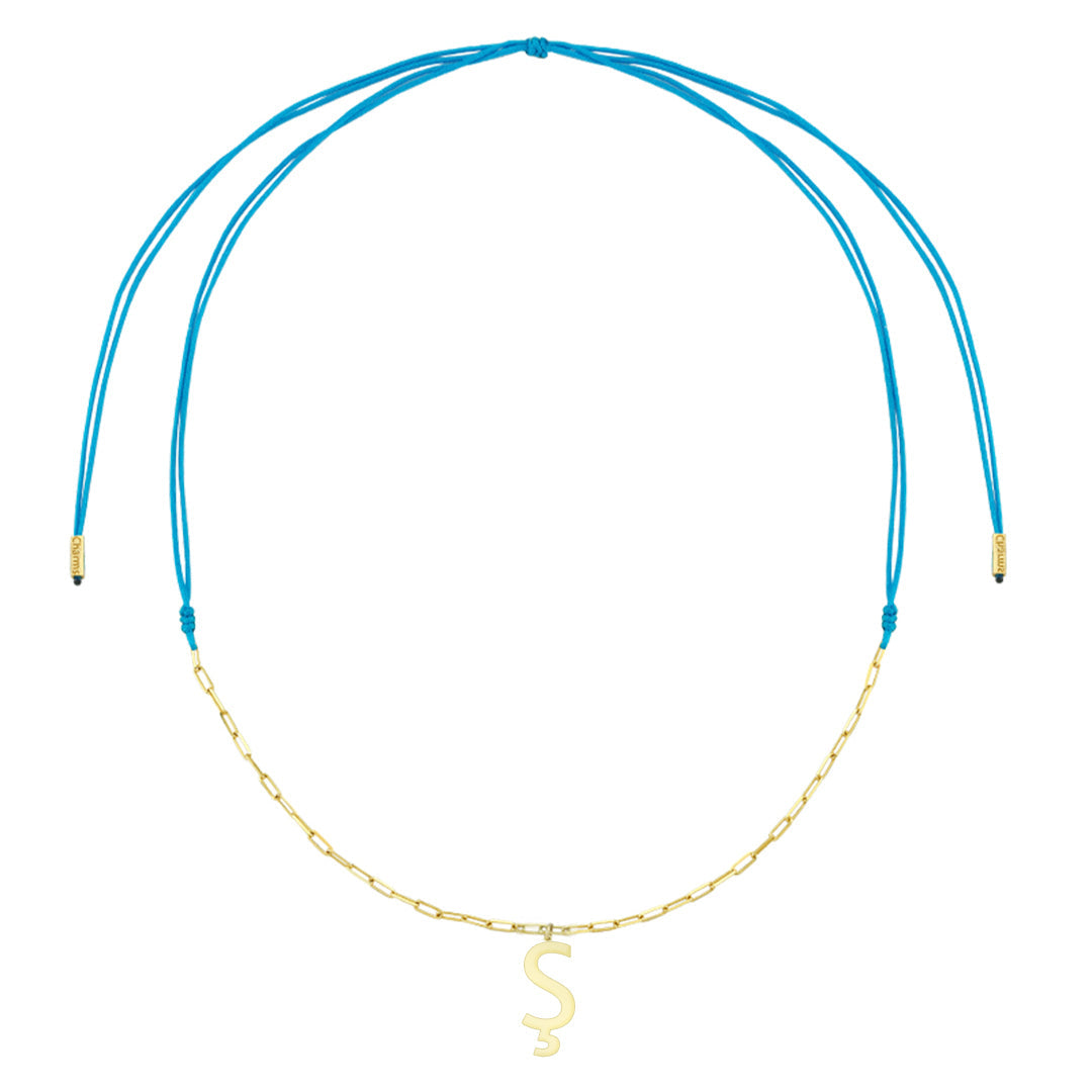 Charm Necklace Letter Ş