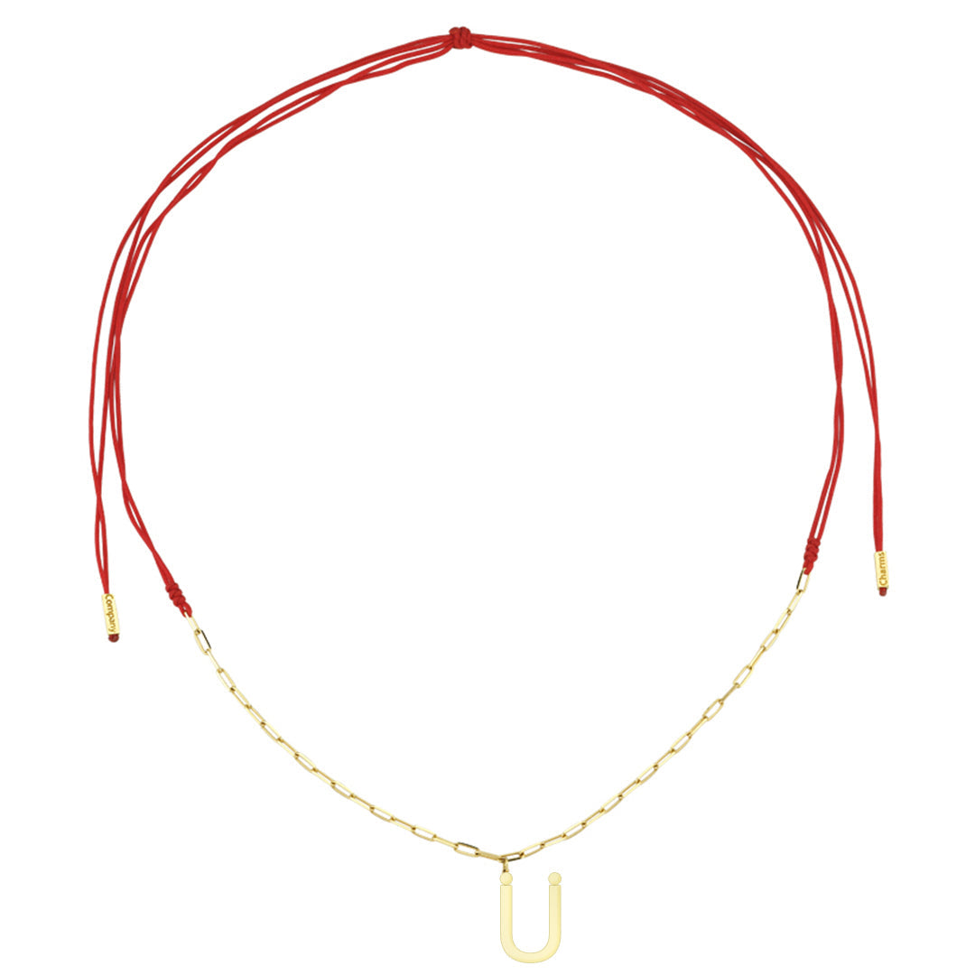 Charm Necklace Letter Ü