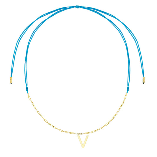 Charm Necklace Letter V