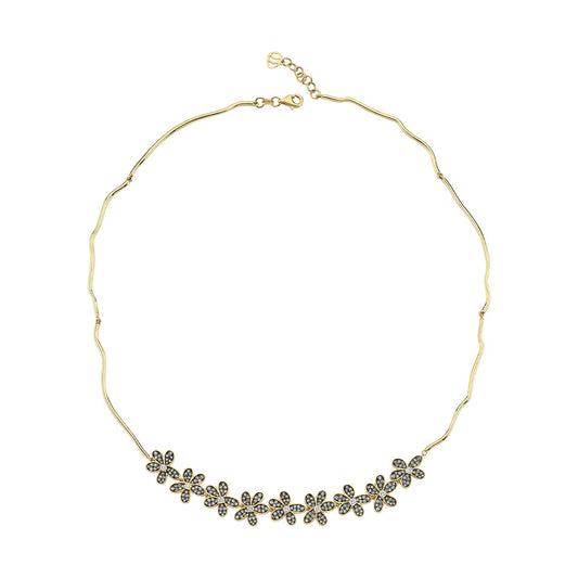 Rebellion Necklace With Diamond Flowers