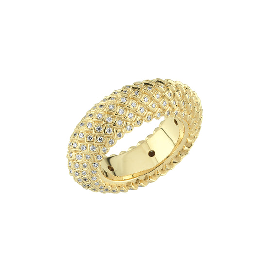 Snake Skin Ring With Diamonds