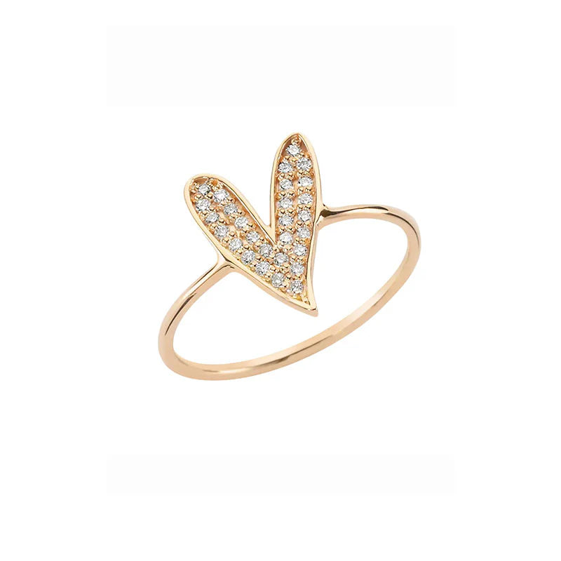 Heart Ring With Diamonds