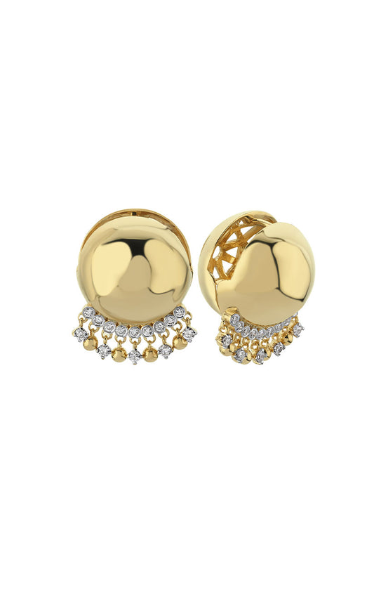 Gypsy Ball Earrings in Gold & Diamonds (Pair)