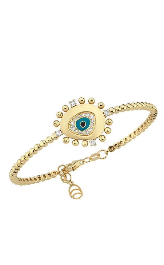 Evil Eye Bracelet in Gold & Diamonds