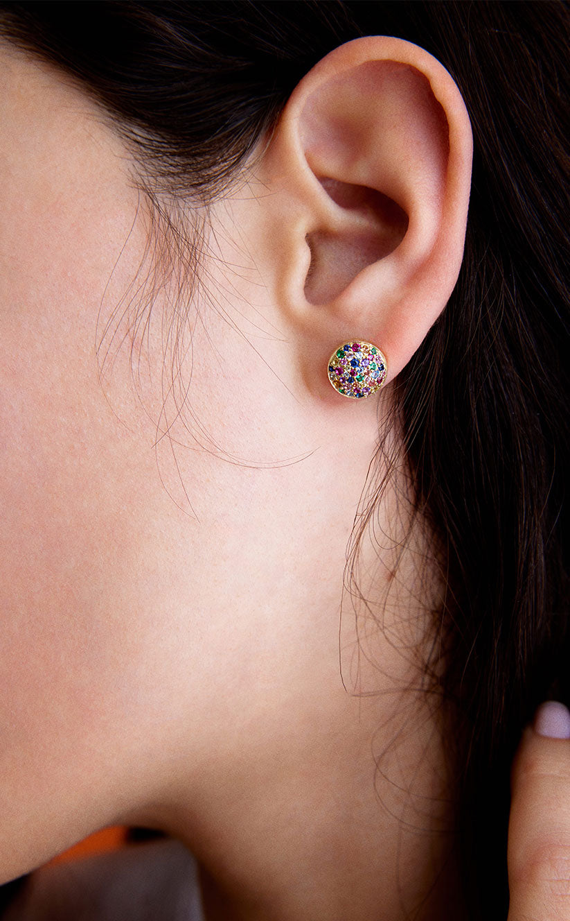 Rainbow Sapphire Earring (Pair)