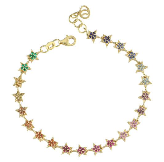 Milky Way Bracelet with Rainbow Sapphires