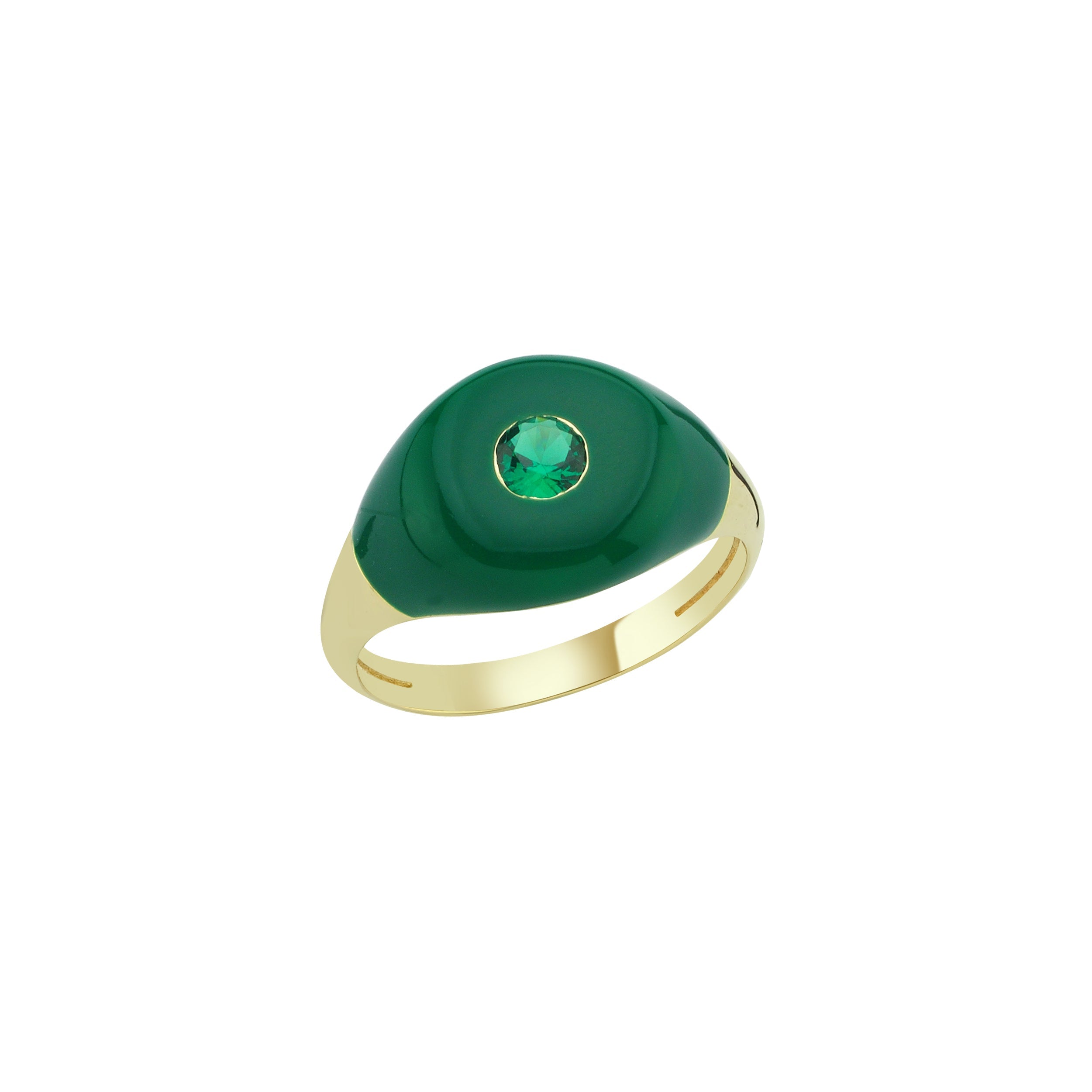 Pine: Green Sapphire and Diamond Three Stone Ring | The Village Goldsmith