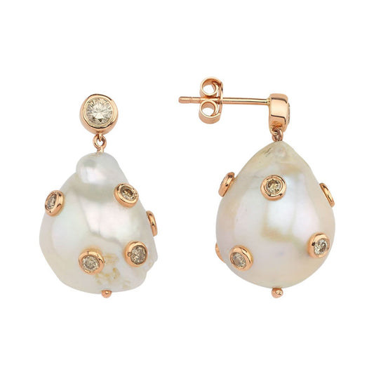 Medium Baroque Pearl Earrings (Price for Double)