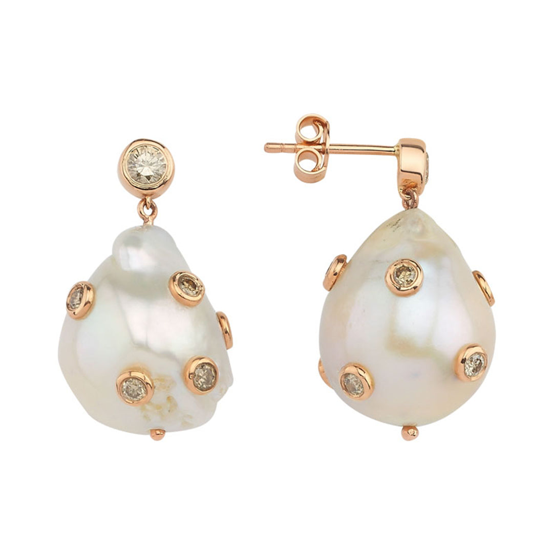 Medium Baroque Pearl Earrings (Price for Double)