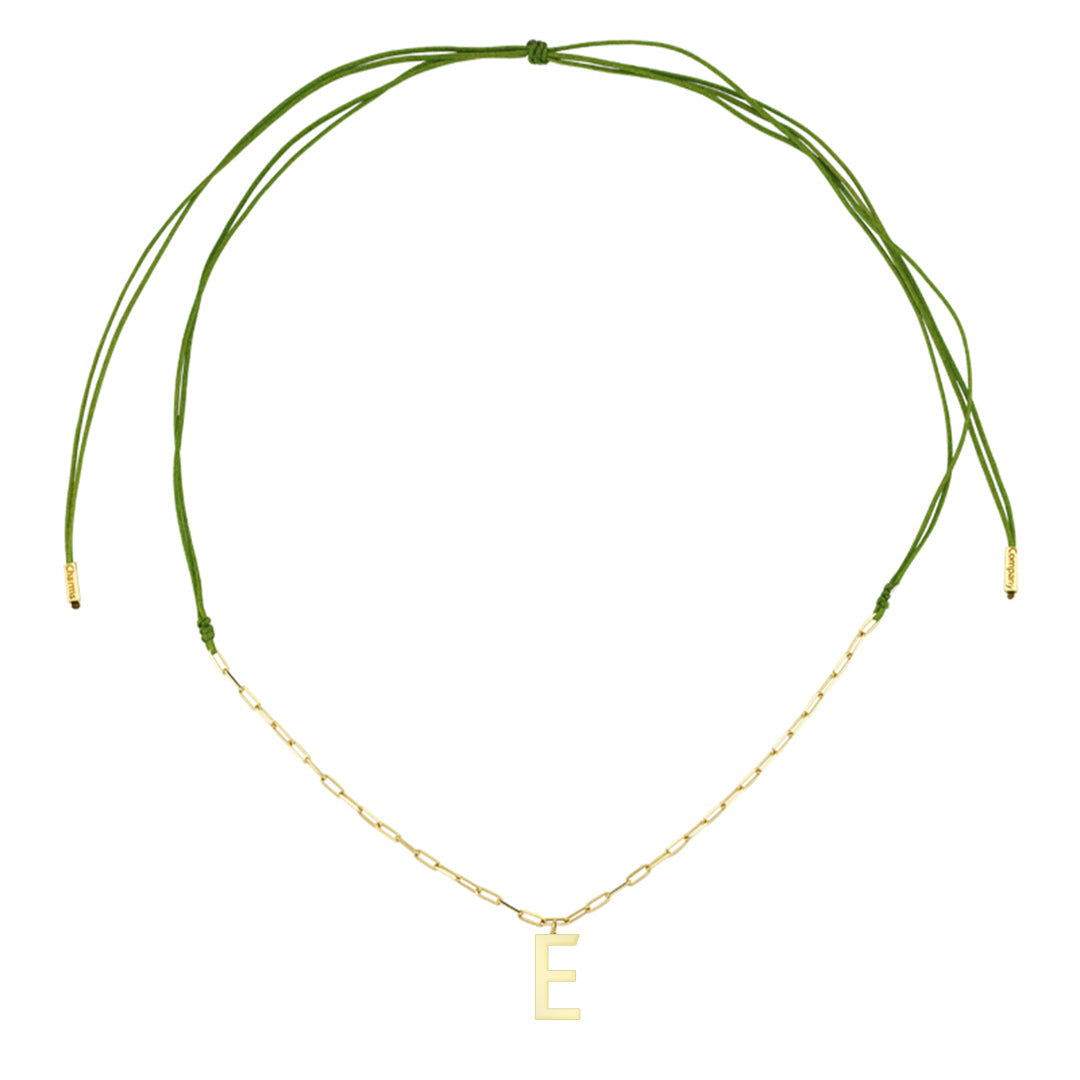 Charm Necklace Letter E