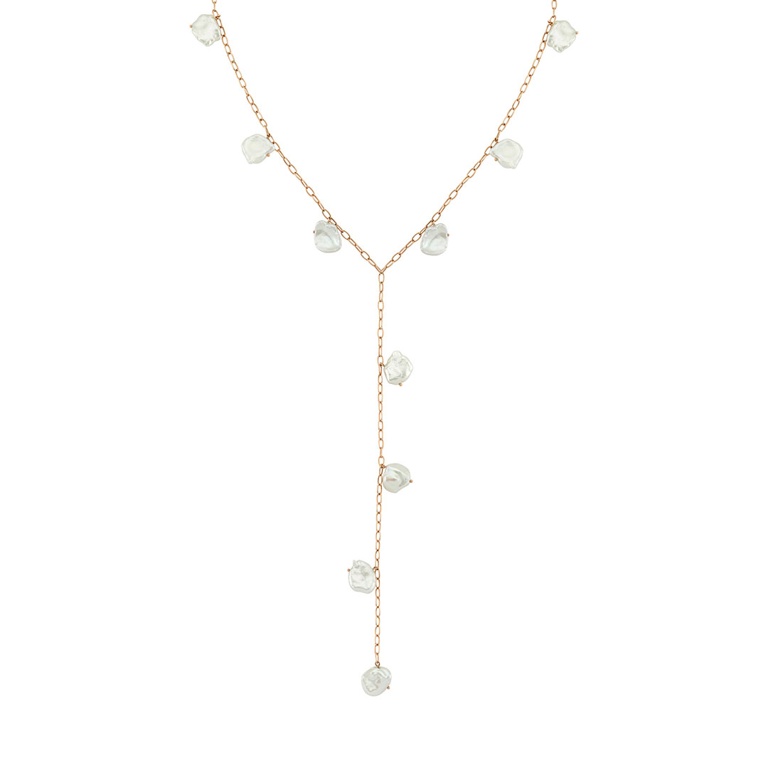 Y Chain Pearl Necklace
