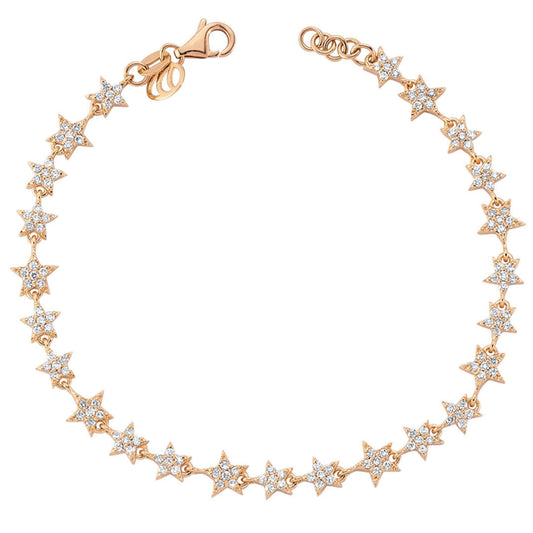 Gold-Plated Filigree Star-Motif Bracelet - Wish Upon