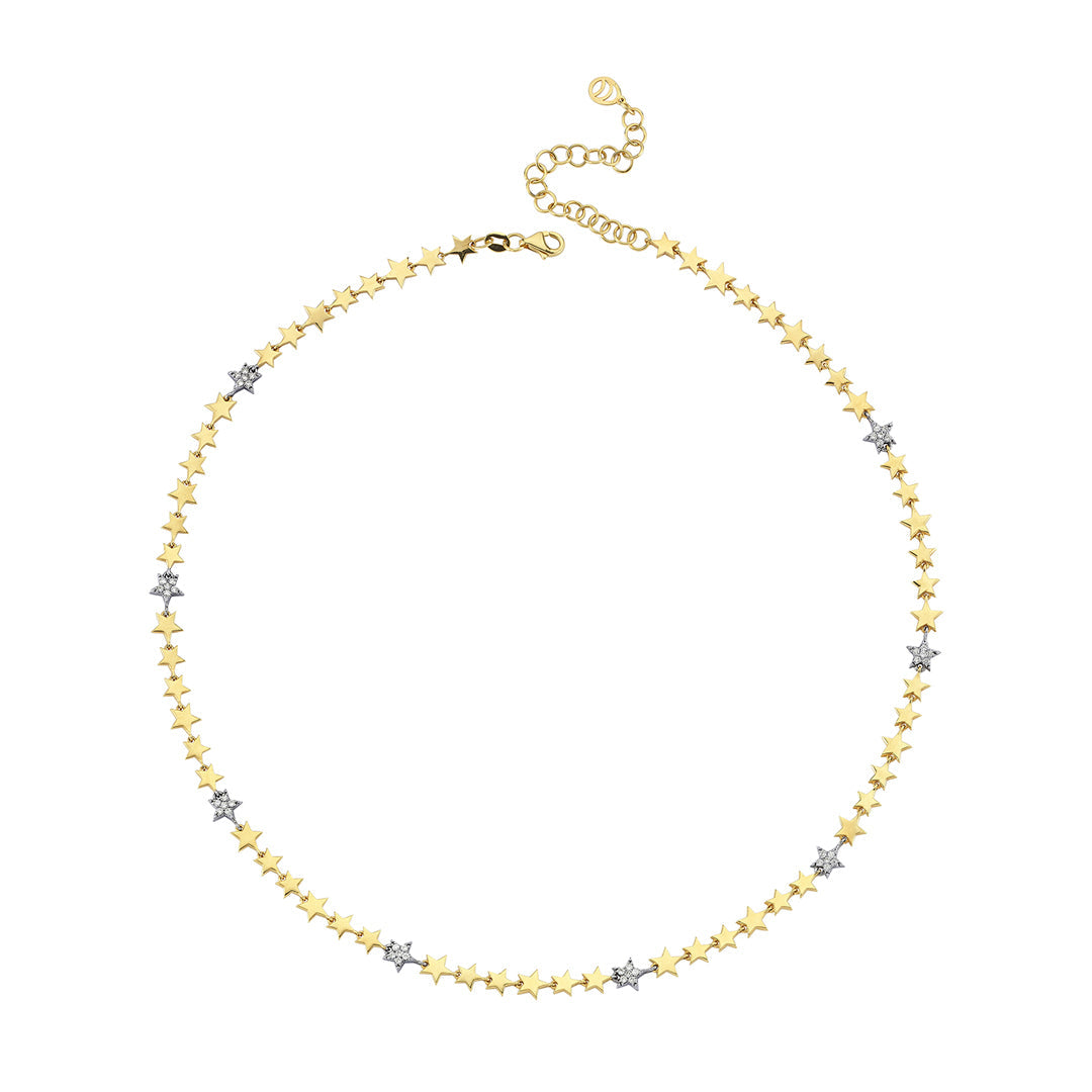 Milky Way Necklace in Gold & 7 Star Diamonds