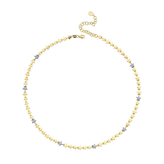 Milky Way Necklace in Gold & 7 Star Diamonds